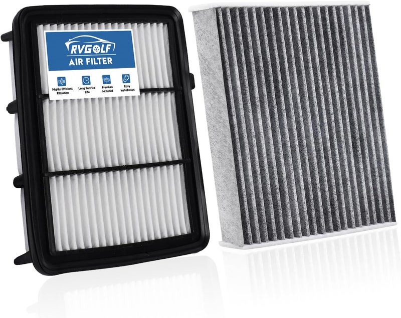 RVgolf Engine+Cabin Air Filters Set Fit for Honda Accord (Gas Only, L4 1.5L) 2018 2019 2020 2021 2022 Engine Air Filter Replacement AC Air Filter for My Car Accessories# CF10134 CA12290 - Image 1
